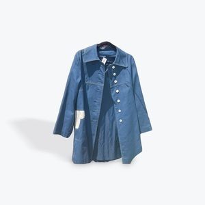 Gorgeous vintage dusty blue and white spring jacket